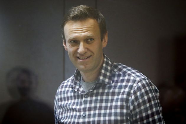 Alexei Navalny lors d'une audience au tribunal le 20 février 2021 à Moscou