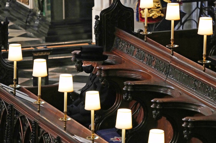 Isabel II, en la Capilla de San Jorge.