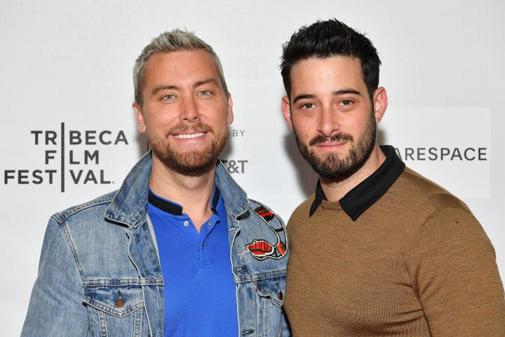 Lance Bass (left) and Michael Turchin married in 2014.&nbsp;