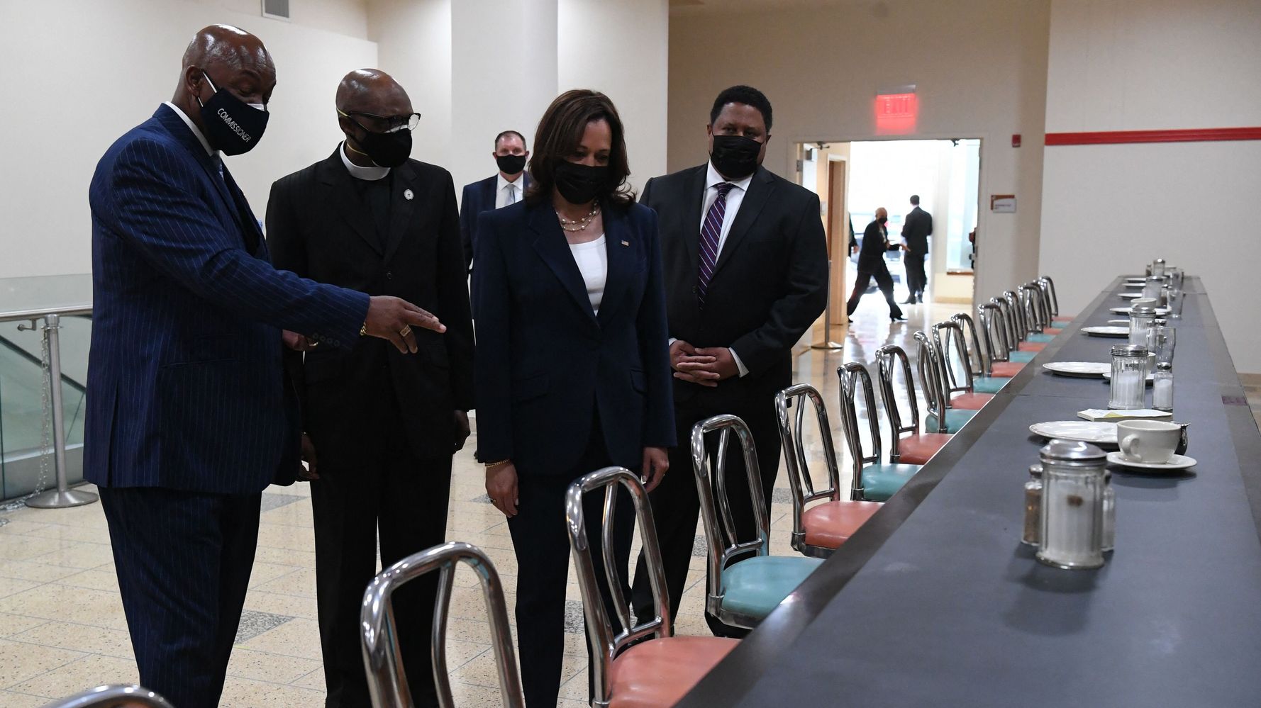 Kamala Harris Visits Historic Woolworth’s Lunch Counter Where Sit-In Movement Began