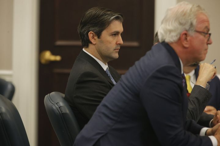 Former North Charleston police officer Michael Slager is seen while facing charges in the 2015 shooting death of Walter Scott during a traffic stop.