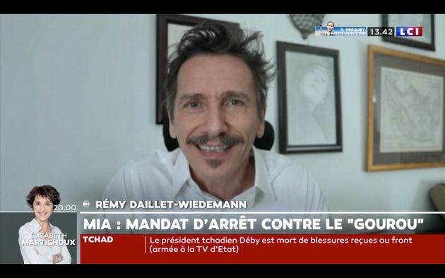 Rémy Daillet, figure du mouvement complotiste, le 20 avril sur LCI.