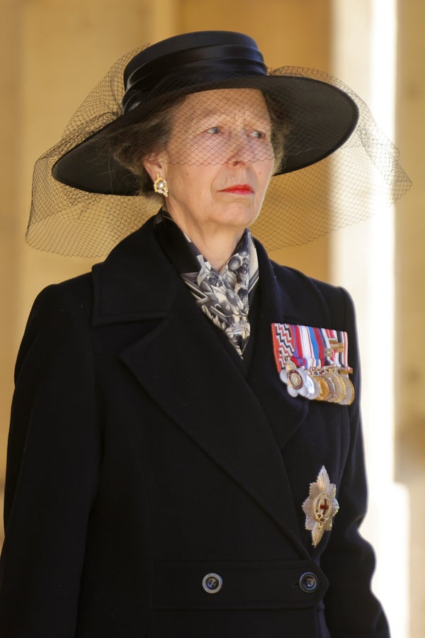 La princesse Anne, photographiée lors de la procession de cérémonie.