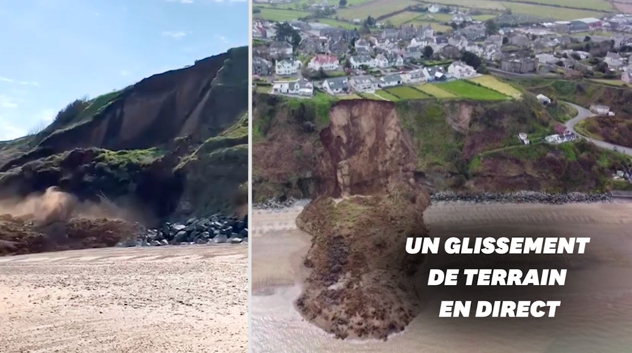 L'effondrement d'une falaise au Pays de Galles aurait pu tourner au drame