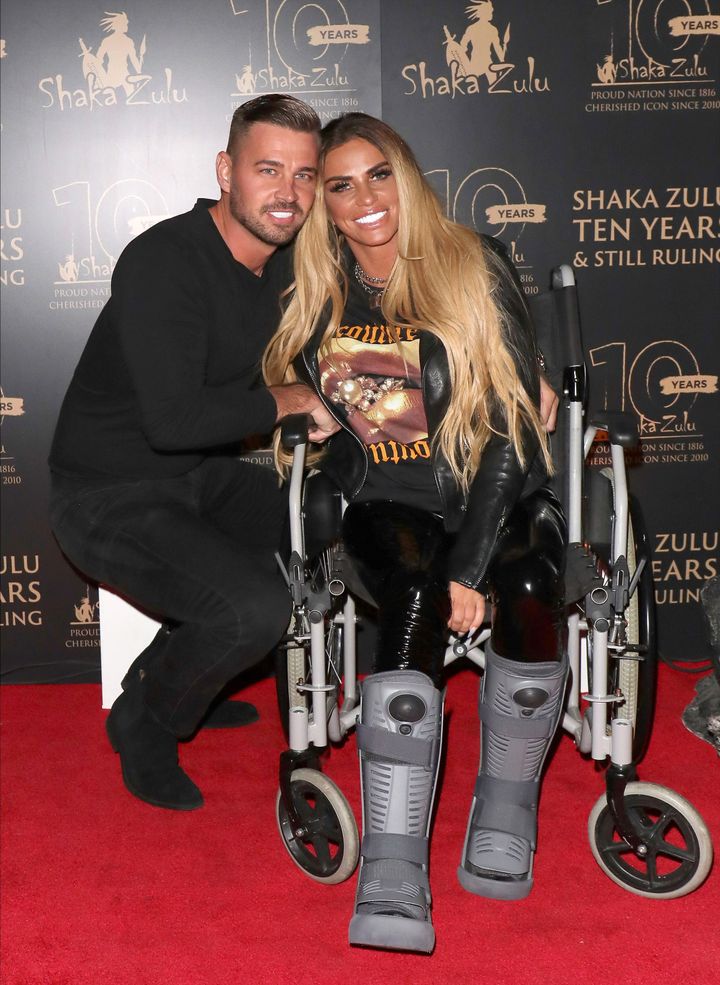 Carl Woods and Katie Price pictured at an event in September 2020