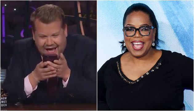 James Corden Gets A Surprise When He Gives Oprah An Impromptu Call On The Late, Late Show