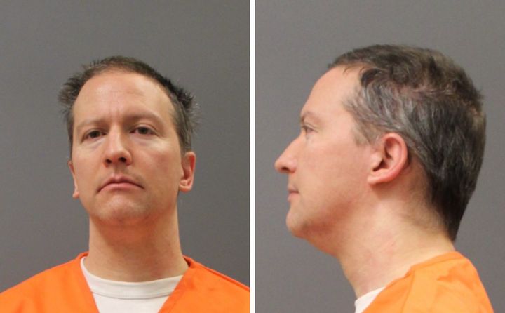 Derek Chauvin's prison system mugshot was taken Tuesday after a jury convicted him of three counts in the May 25, 2020, murde