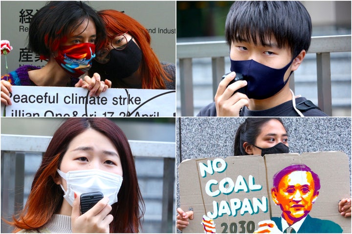 経産省前で行われた気候変動の抗議スタンディング