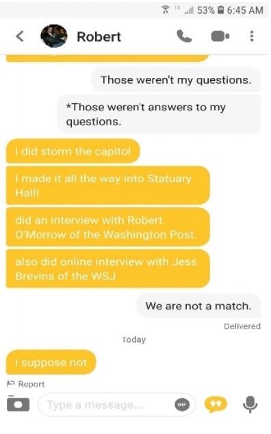 Dating app screenshot