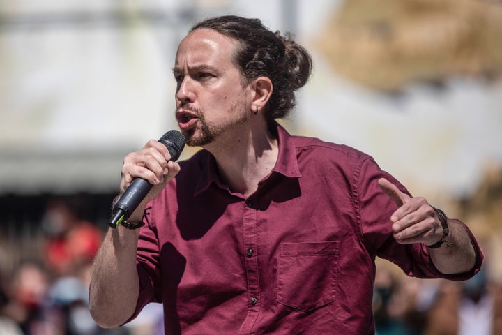 Pablo Iglesias, el pasado 18 de abril, en un mitin en Lavapiés.