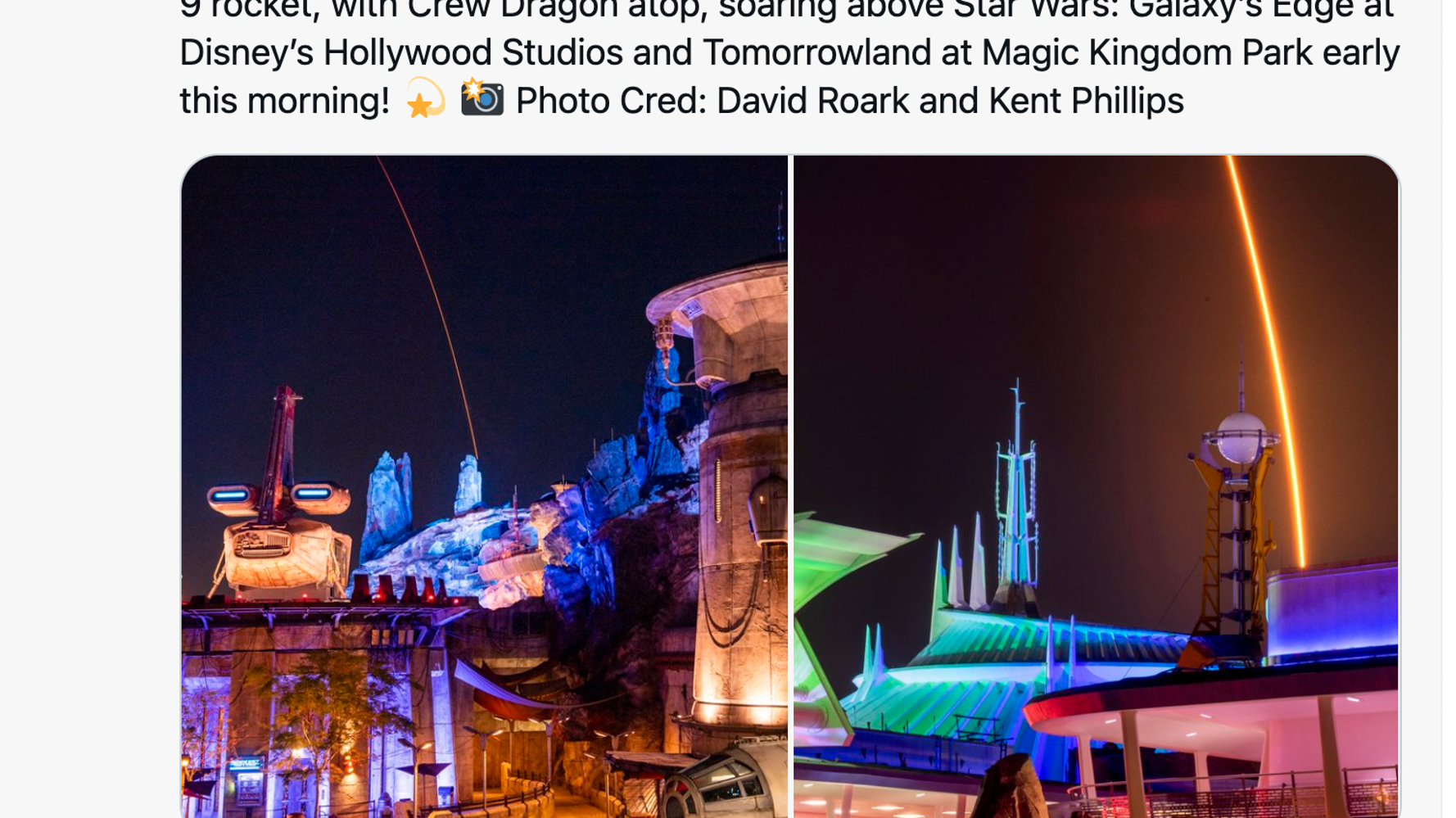 米ディズニー スペース マウンテン からロケット打ち上げ 絶妙な構図に 100点 と反響 写真 ハフポスト 米ディズニー スペース マウンテン からロケット打ち上げ 絶妙な構図に 100点 と反響 写真 ハフポスト