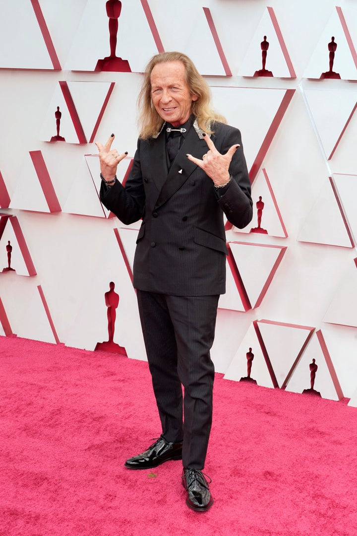 Paul Raci arrives at the 2021 Oscars in Los Angeles. 