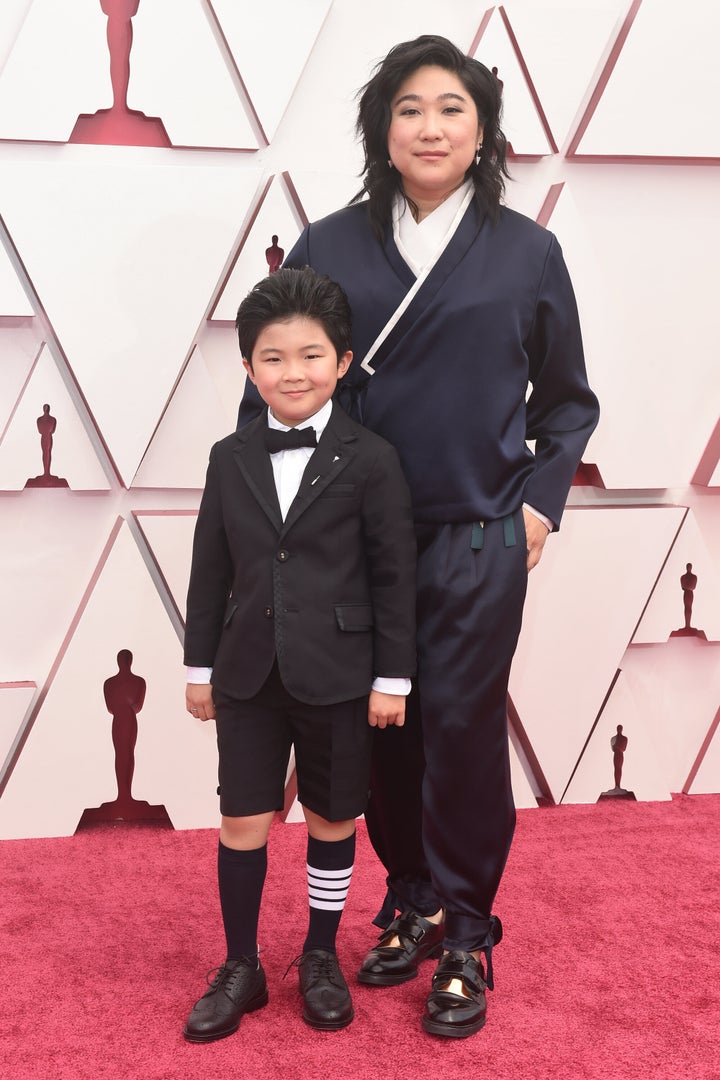 Alan Kim arrives at the 93rd Academy Awards.