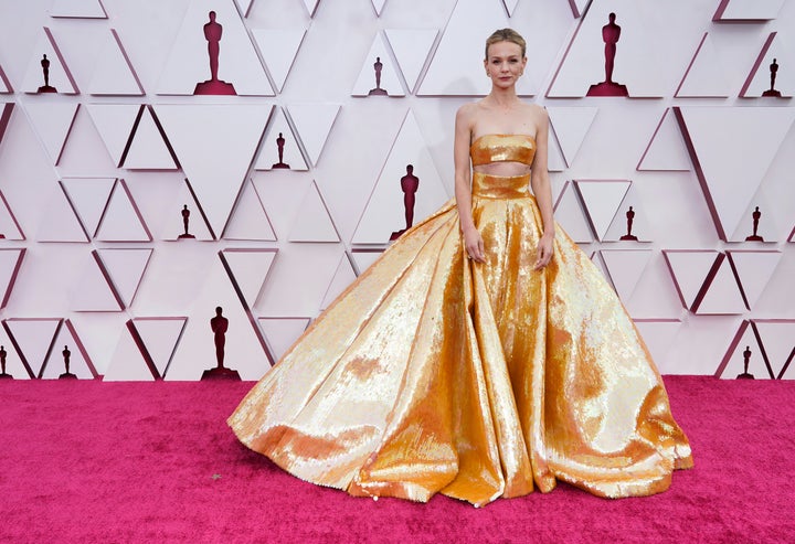 Carey Mulligan on the Oscars red carpet on Sunday.&nbsp;