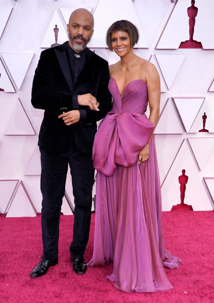 Van Hunt and Halle Berry attend the 93rd Annual Academy Awards on April 25, 2021, in Los Angeles, California.