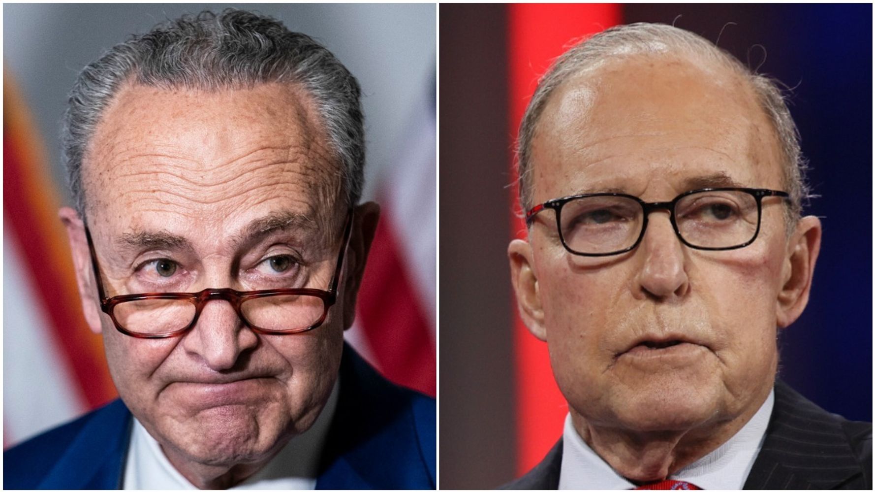 Chuck Schumer Trolls Larry Kudlow, Cracks Open A 'Plant-Based Beer' During The Oscars