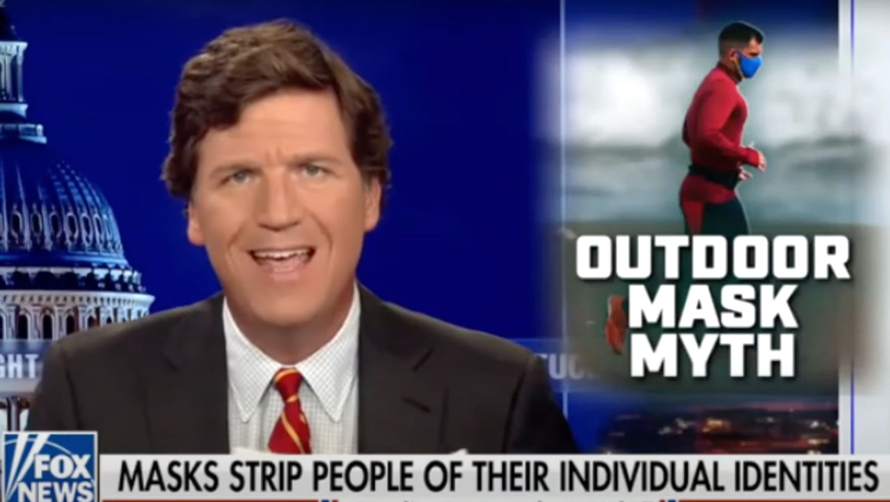 Tucker Carlson Tells Viewers To Call Police If They See Kids Wearing Masks Outside