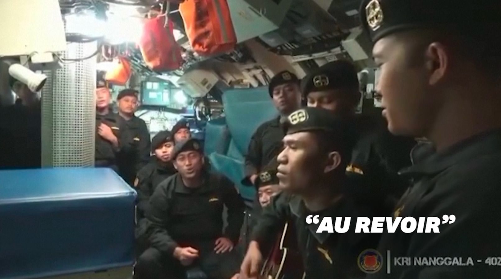 L'émouvante vidéo de l'équipage du sous-marin indonésien disparu