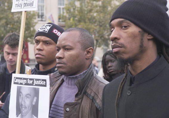 Brothers (from left) Dave Springer, Tippa Naphtali and Benjamin Zephaniah campaigning over their cousin Mikey's death