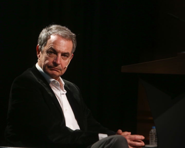 El expresidente José Luis Rodríguez Zapatero, durante una conferencia en Madrid