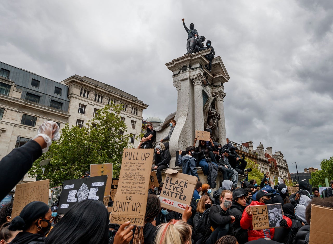 Thousands gathered in Manchester to join a Black Lives Matter protest 