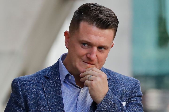 Founder and former leader of the anti-Islam English Defence League (EDL), Stephen Yaxley-Lennon, aka Tommy Robinson, arrives at the Old Bailey, London's Central Criminal Court, in central London on July 5, 2019