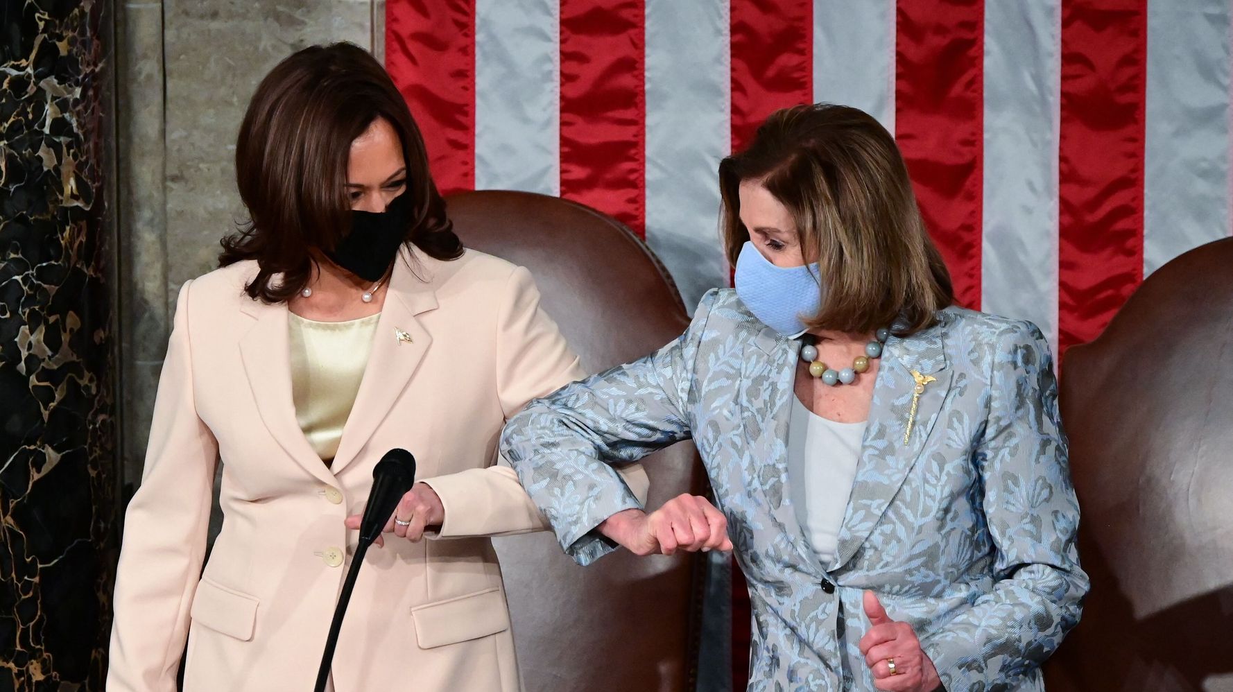 Harris, Pelosi Make History At Joe Bidenâ€™s First Congressional Speech