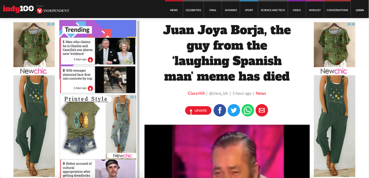 La web de Indy100.