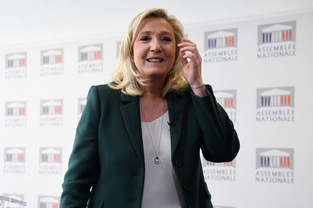 Marine Le Pen photographié à l'Assemblée nationale au mois de mars (illustration)