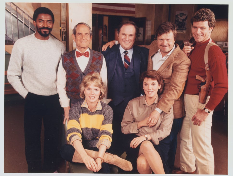 Carl Lumbly with his "Cagney and Lacey" co-stars.