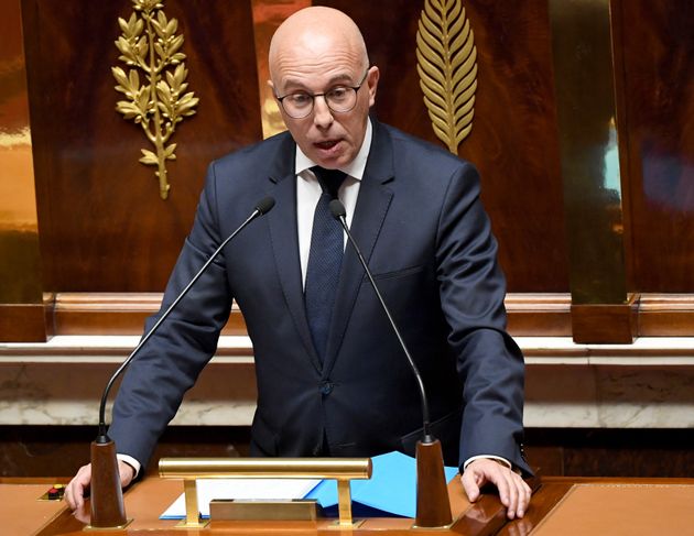 Le député LR Eric Ciotti, lors d'un discours sur l'immigration à l'Assemblée, octobre 2019