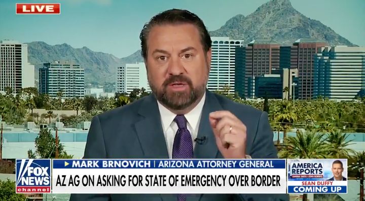 Brnovich has become a go-to critic of the Biden administration's border policies for Fox News.