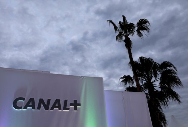 Le logo de Canal+  à Cannes en 2017