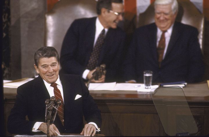 President Ronald Reagan told Congress that his 1981 budget reconciliation plan to cut taxes and spending would "put the nation on a fundamentally different course."