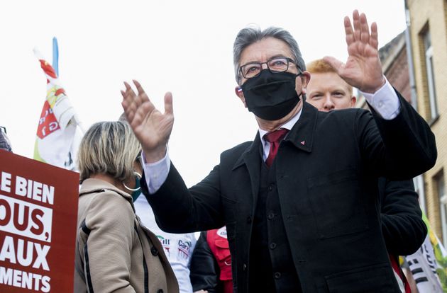 Jean-Luc Mélenchon photographié à Lille samedi 1er mai