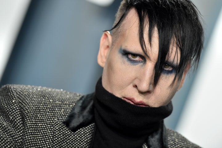 BEVERLY HILLS, CALIFORNIA - FEBRUARY 09: Marilyn Manson attends the 2020 Vanity Fair Oscar Party hosted by Radhika Jones at Wallis Annenberg Center for the Performing Arts on February 09, 2020 in Beverly Hills, California. (Photo by Axelle/Bauer-Griffin/FilmMagic)