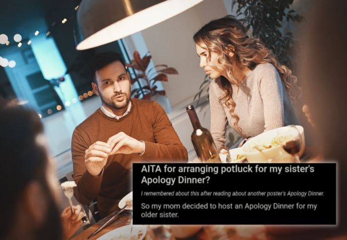 “Are people making apology dinners a thing now?" social media users are wondering.