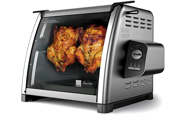 <strong><a href="https://amzn.to/3eeu2xr" target="_blank" rel="noopener noreferrer">Get the Ronco Showtime Large Capacity Rotisserie & BBQ Oven Modern Edition for $169.99</a>.</strong>
