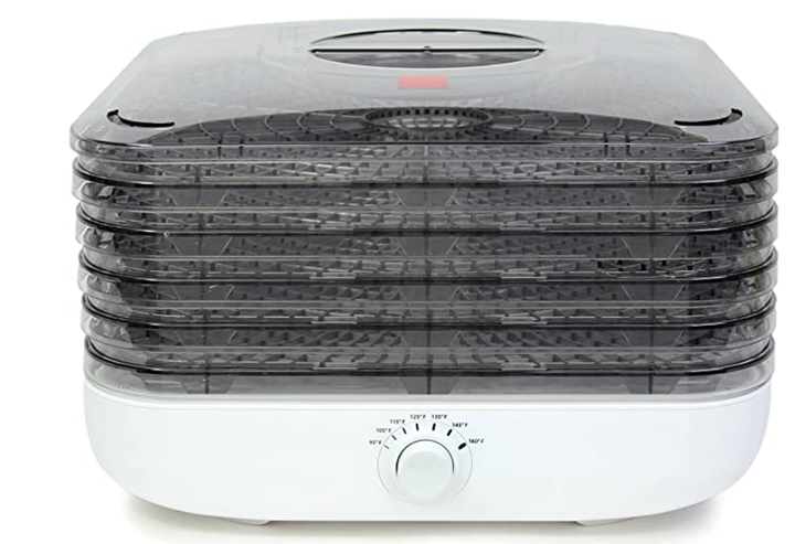 <strong><a href="https://amzn.to/3ugxXPT" target="_blank" rel="noopener noreferrer">Get the Ronco Turbo EZ-Store 5-Tray Dehydrator for $69.99</a>.</strong> 