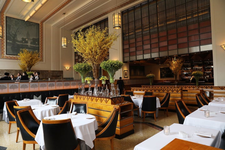 Eleven Madison Park's main dining roomf in 2017, the same year that it was named the world's best restaurant.