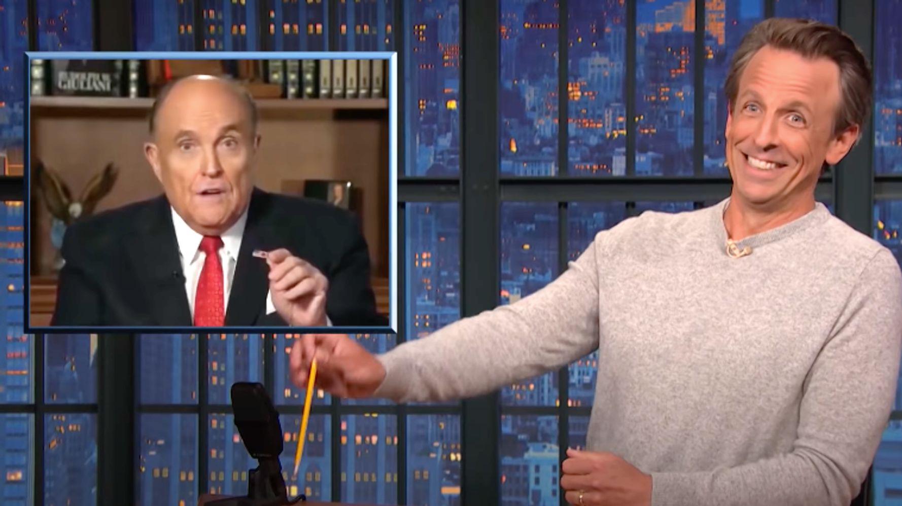 Seth Meyers Goes All In With Savage 10-Minute Roast Of Rudy Giuliani