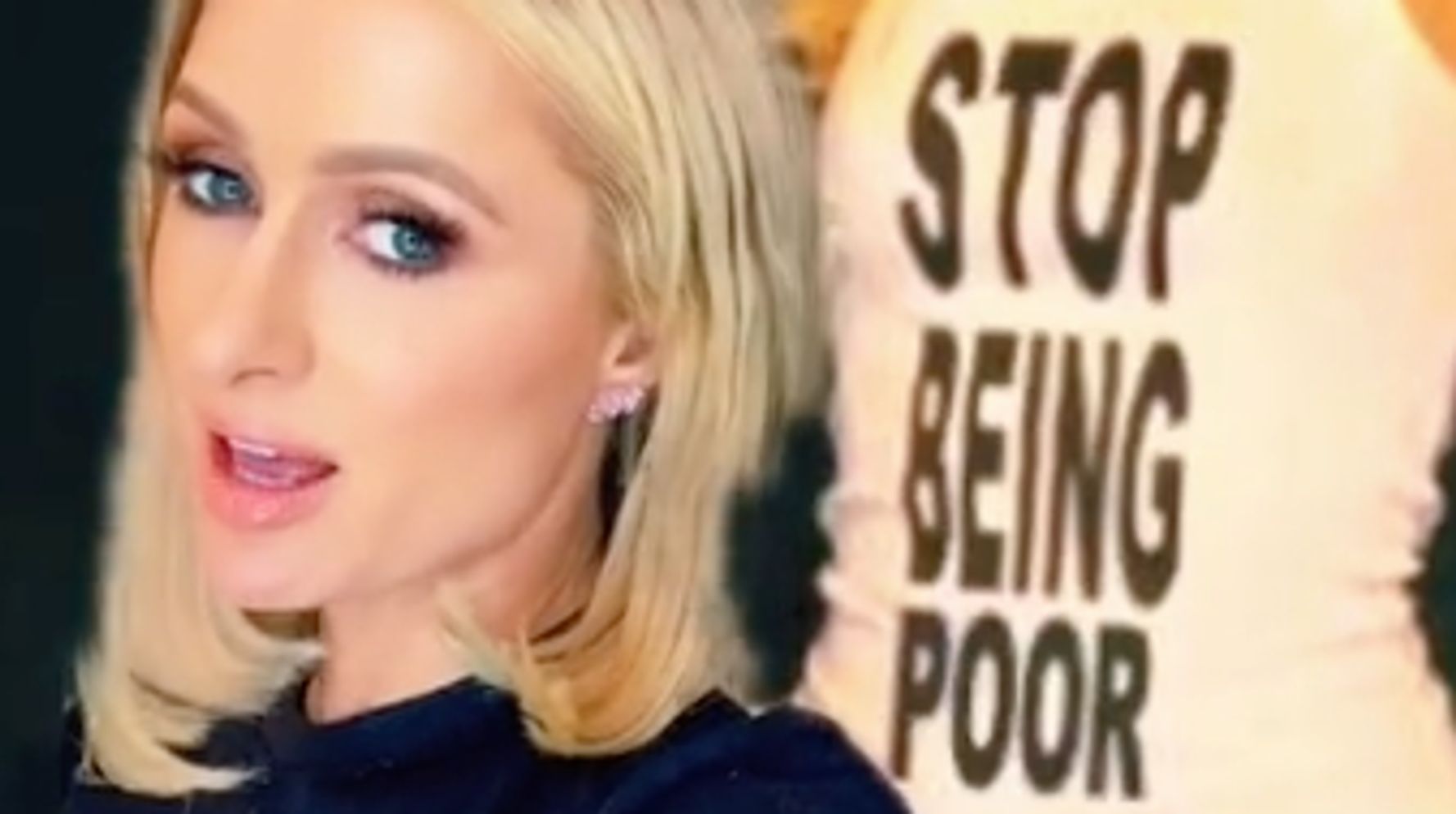 Paris Hilton Debunks Viral 'Stop Being Poor' Shirt