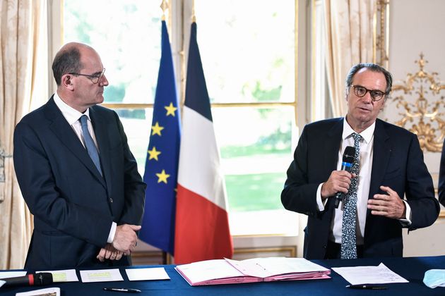 Le 1er ministre Jean Castex recevant le président LR de la région Paca Renaud Muselier en juillet 2020 (illustration)