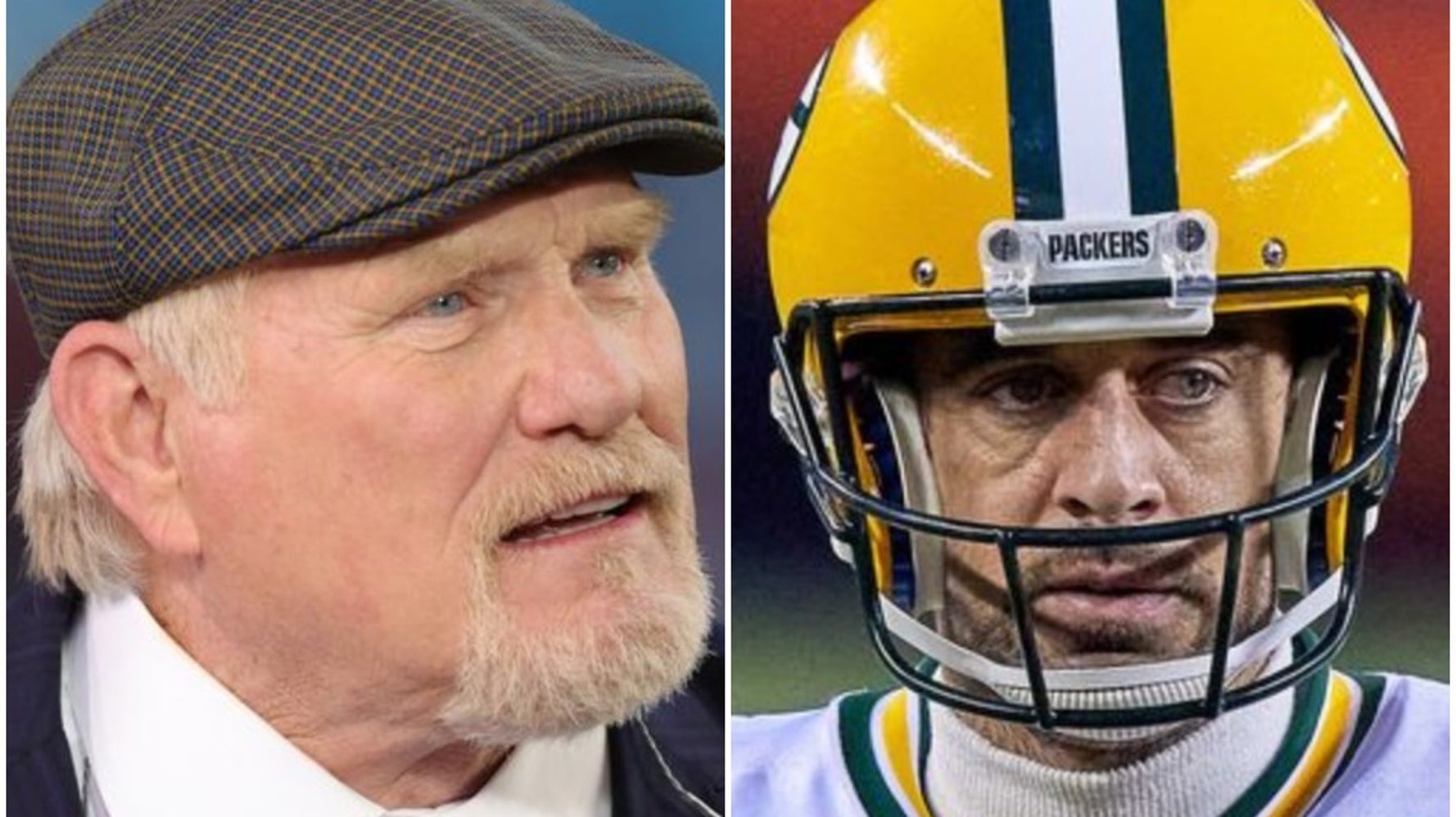 Aaron Rodgers, Terry Bradshaw bear comparison