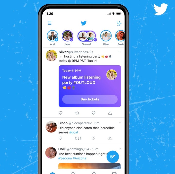 タイムラインの上部に、Space(スペース)とFleet(フリート)が表示されます。