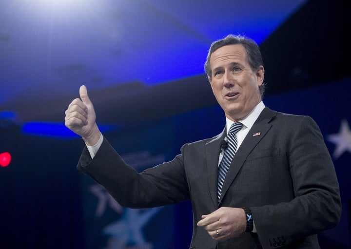 Rick Santorum speaks during the 2016 Conservative Political Action Conference at National Harbor in Oxon Hill, Maryland. The