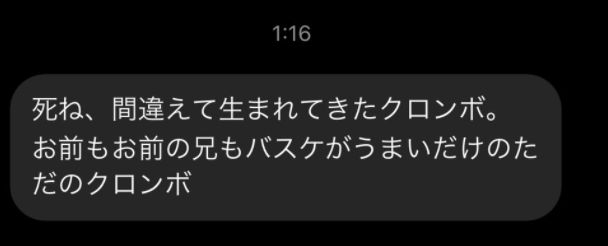 八村阿蓮選手のインスタグラムに寄せられたダイレクトメッセージ