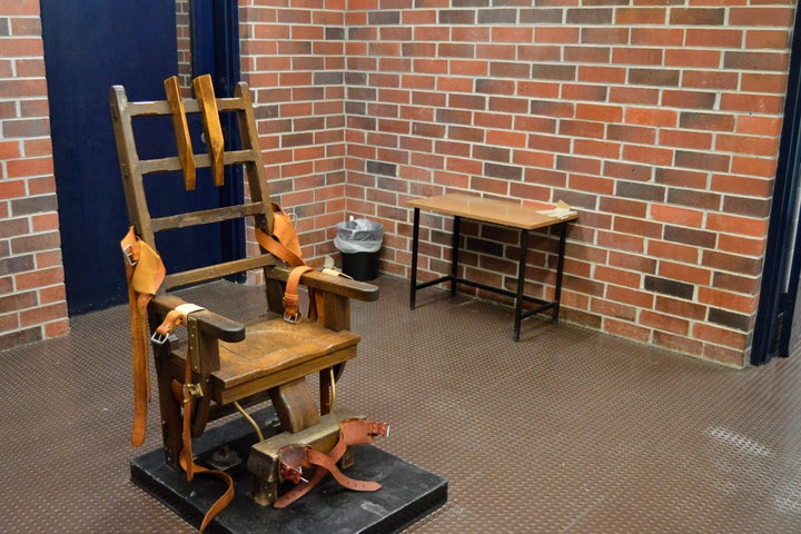 This 2019 file photo, provided by the South Carolina Department of Corrections shows the state's electric chair in Columbia,