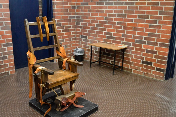 This 2019 file photo, provided by the South Carolina Department of Corrections shows the state's electric chair in Columbia, S.C. 