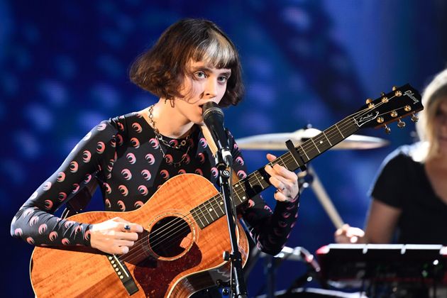 La chanteuse Claire Pommet, alias Pomme, lors des Victoires de la Musique en février 2020.